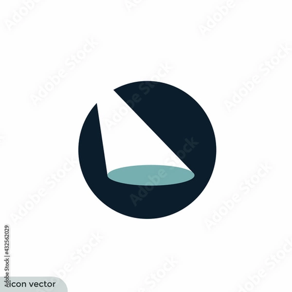 Fototapeta spotlight icon vector