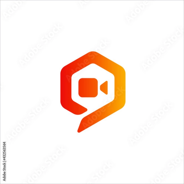 Obraz Video and Media logo design vector template