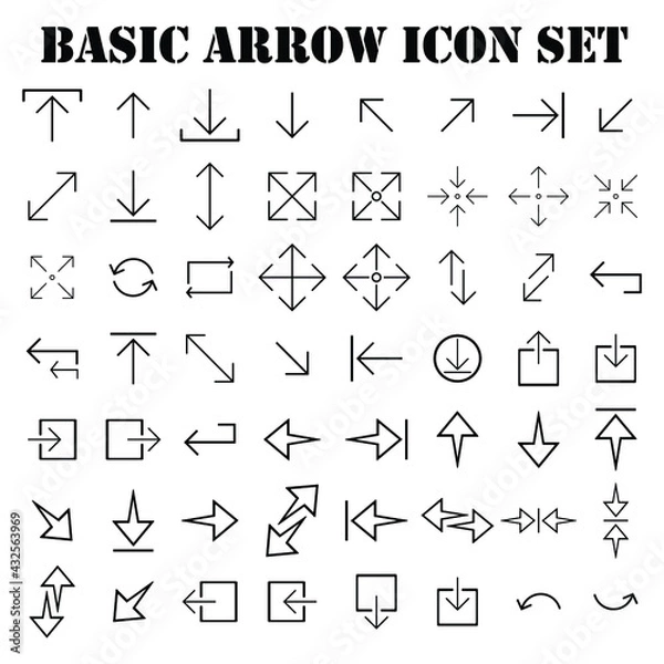 Fototapeta set of arrows