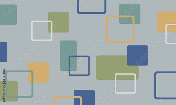 Fototapeta Abstract quadrats background, in vintage color scheme