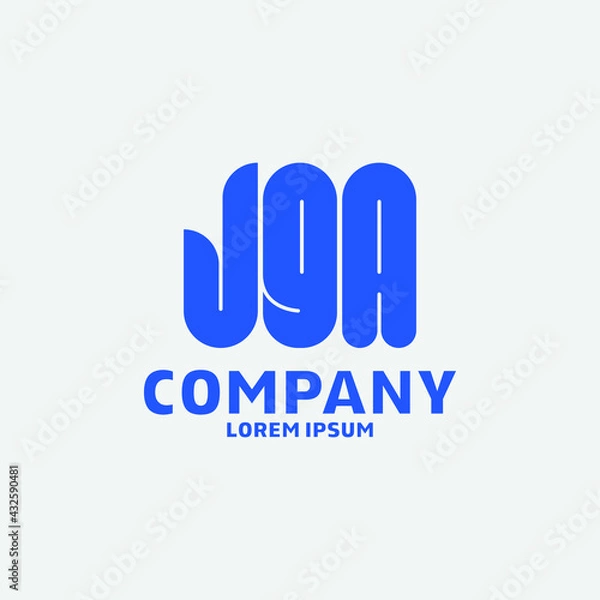 Obraz logo letters jga. vector editable