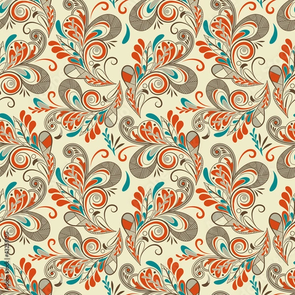 Fototapeta vector seamless floral pattern