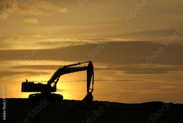 Obraz Construction site with Back Hoe