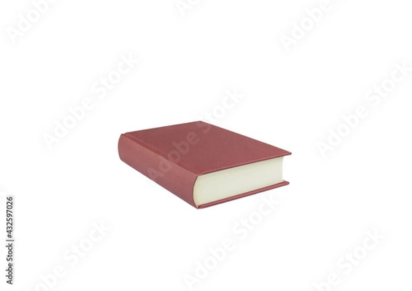 Fototapeta isolated stack of hardcover books on white background