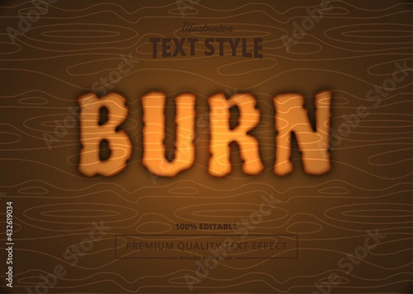 Obraz BURN Illustrator Text Effect