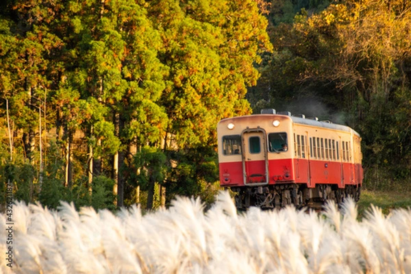 Obraz 小湊鉄道の秋