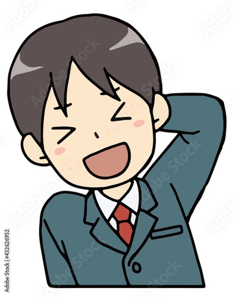 Fototapeta お調子者の男子学生のバストアップ