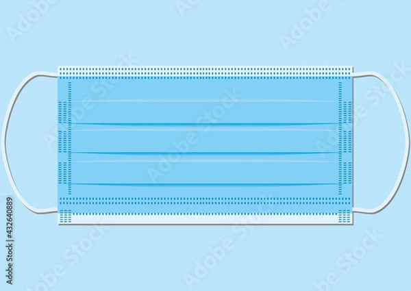Obraz Medical disposable mask. Vector graphics.