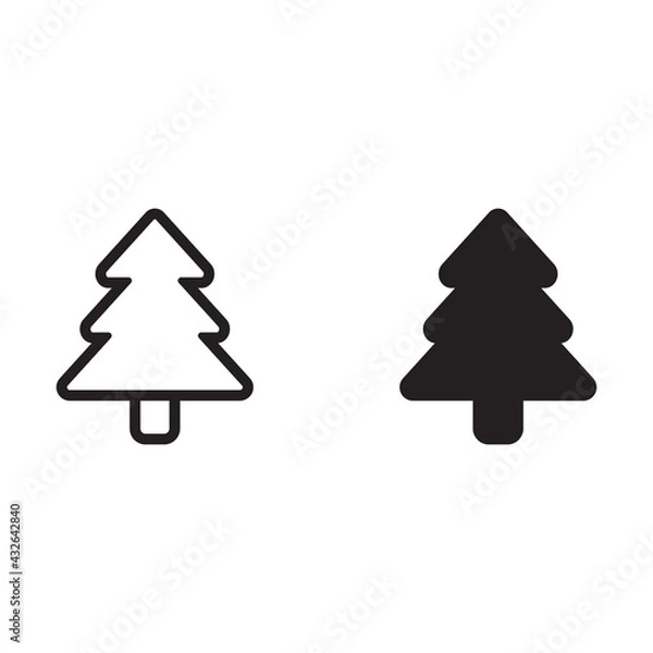 Obraz Christmass tree icon