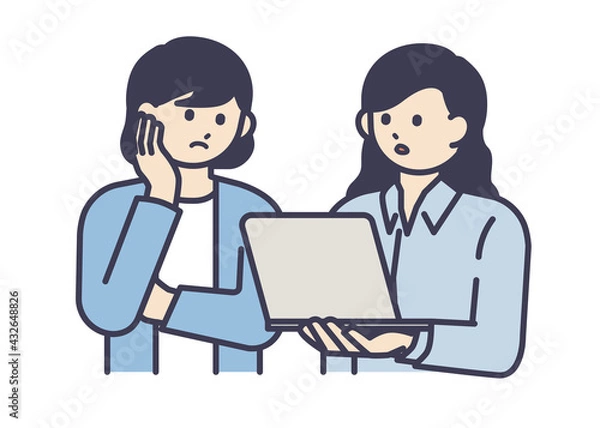 Obraz ディスカッションをする男性のイラスト素材