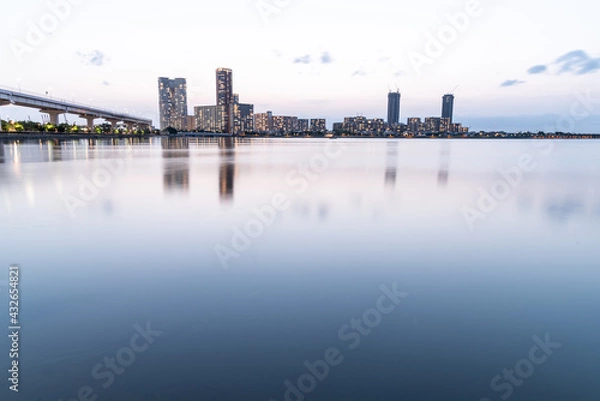 Fototapeta 福岡アイランドシティの夕景