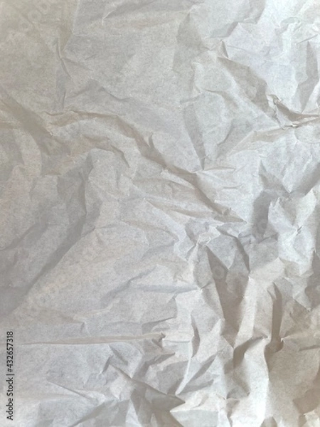 Fototapeta Crumpled food paper for background, banners