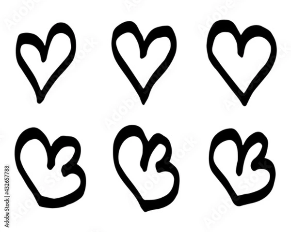 Fototapeta Abstract vector doodle set for patterns