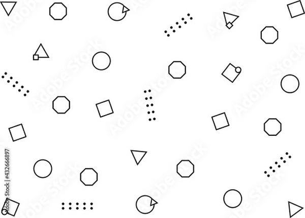 Fototapeta The pattern of Geometric on a white background, Illustration pattern from Geometric, simple background, Seamless geometric.