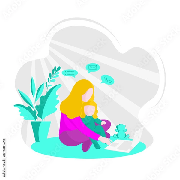 Fototapeta Work at home 