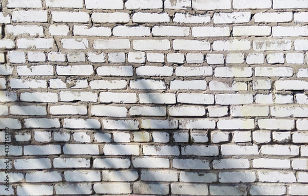 Obraz texture of a brick wall of bright gray color with an abstract shadow