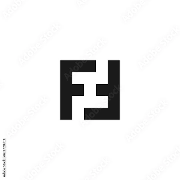 Obraz FF letter logo design