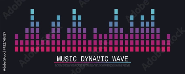 Obraz Sound Wave Symbol of Equaliser. Music soundwave design. Vector illustration.