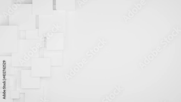 Fototapeta white background accompanied by a few box elements