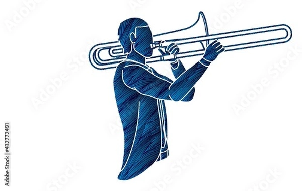 Fototapeta Trombone Musician Orchestra Instrument Graphic Vector
