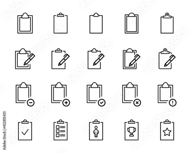 Fototapeta Flipmat line icon set