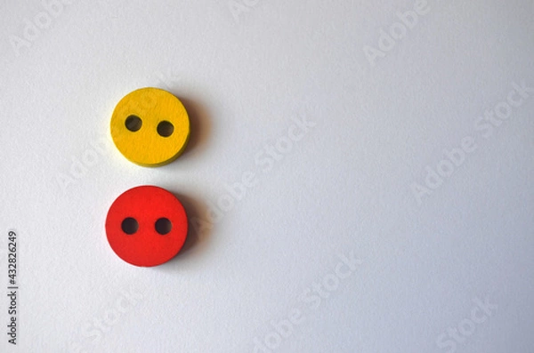 Fototapeta red and yellow buttons