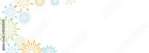 Fototapeta 花火のフレームイラスト