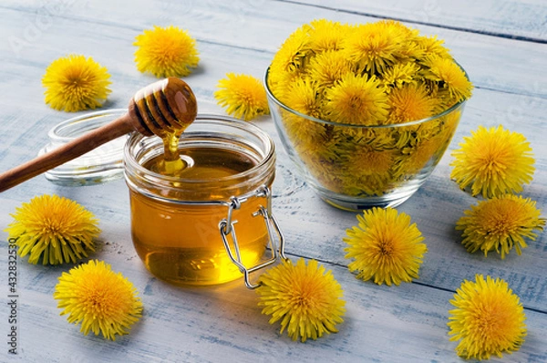 Fototapeta Honey from dandelion