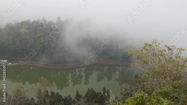 Obraz fog over the river