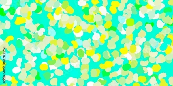Fototapeta Light green, yellow vector template with abstract forms.