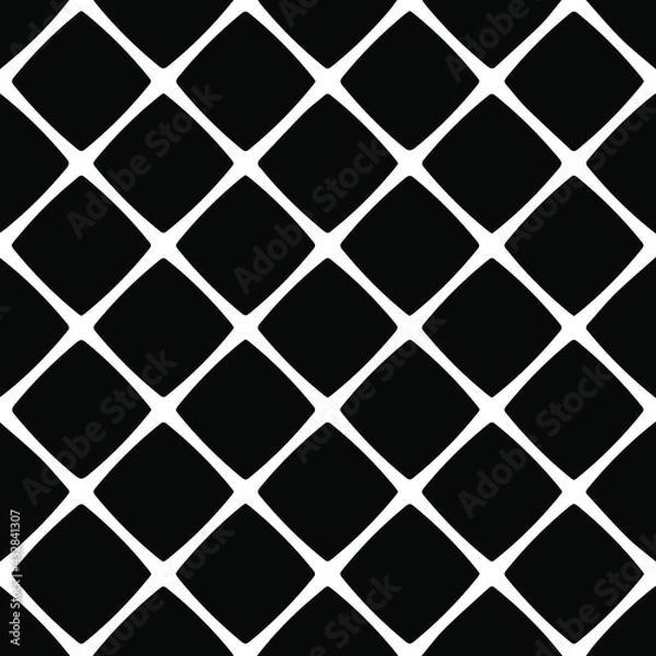 Fototapeta Geometric vector pattern with Black and white colors. Seamless abstract ornament for wallpapers and backgrounds.