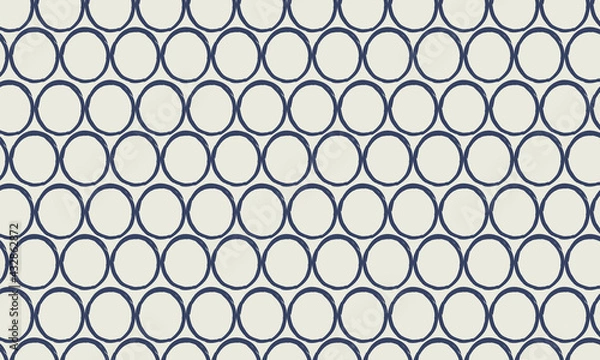 Obraz Abstract distressed blue circle pattern vector on cream background