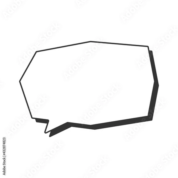 Obraz 吹き出しイラスト、アイコン（フラット影付）