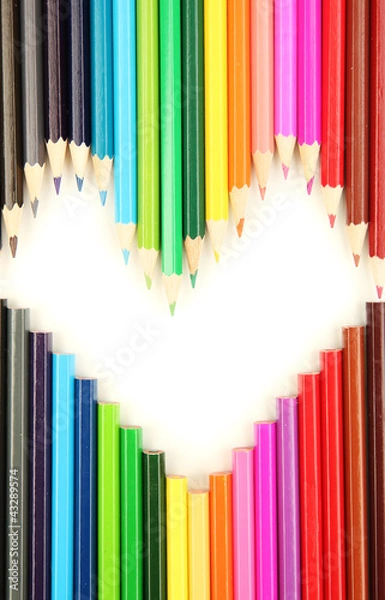 Obraz Color pencils isolated on white