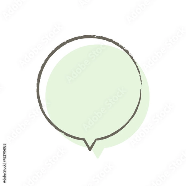 Fototapeta 吹き出しイラスト、アイコン（手描き風、ずらし線、カラフル）