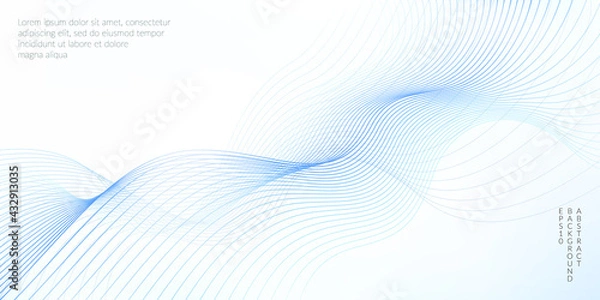 Fototapeta A template for your design with waves.