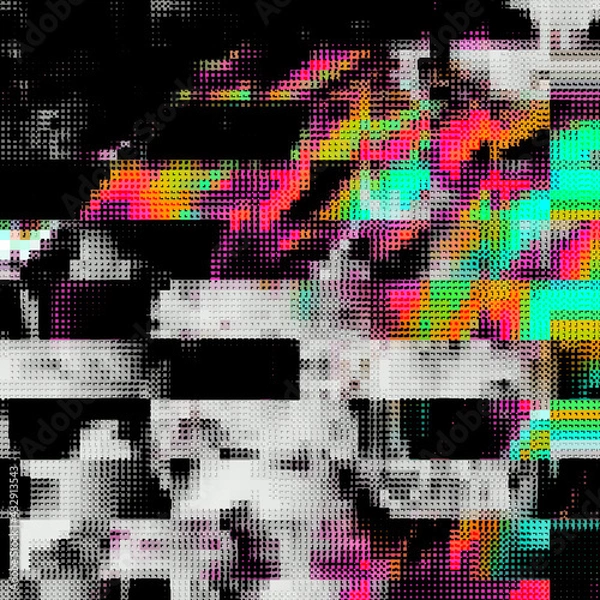 Obraz Abstract background with bright shapes and blocks.