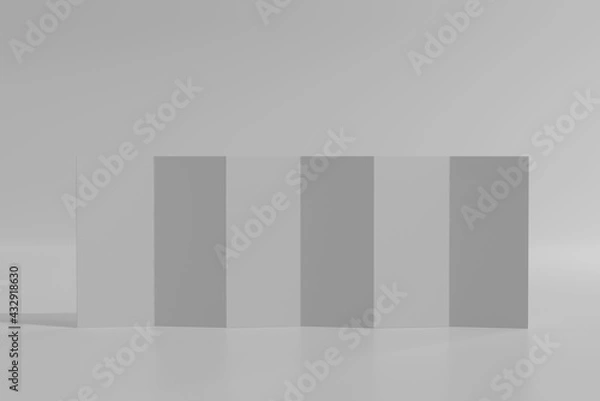 Fototapeta Isolated Cosmetic DL Size Six-Fold Brochure 3D Rendering