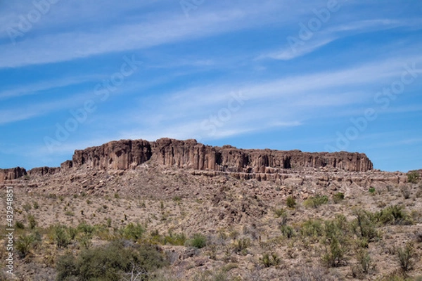 Fototapeta red rock canyon mesa in the desert