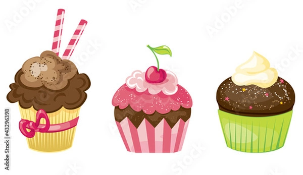 Obraz Cupcake set