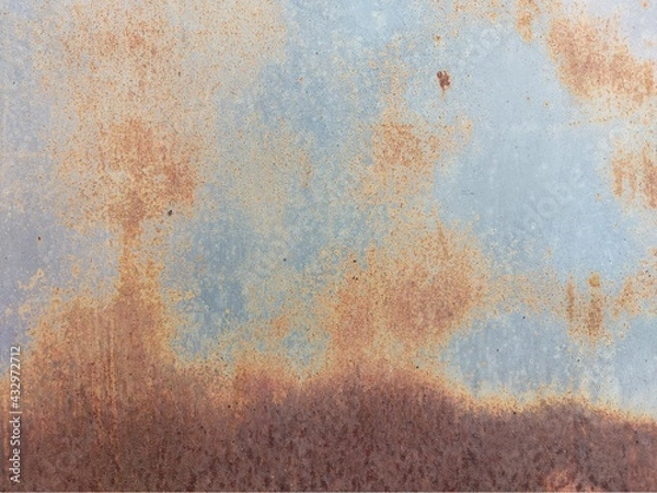 Obraz Rusty stained metal plate texture