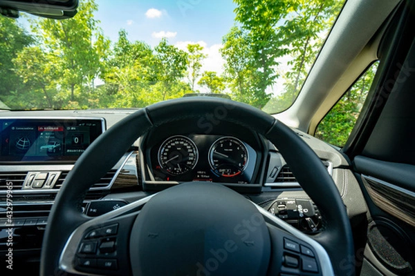 Fototapeta スピードメーター 運転席 ドライビングポジション