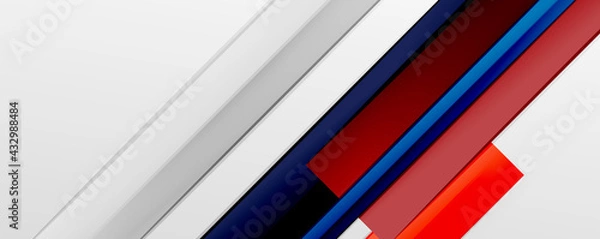 Fototapeta Color abstract lines trendy geometric background for business or technology presentation, internet poster or web brochure cover, wallpaper