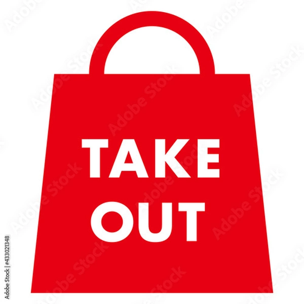 Obraz テイクアウト　マーク　イラスト