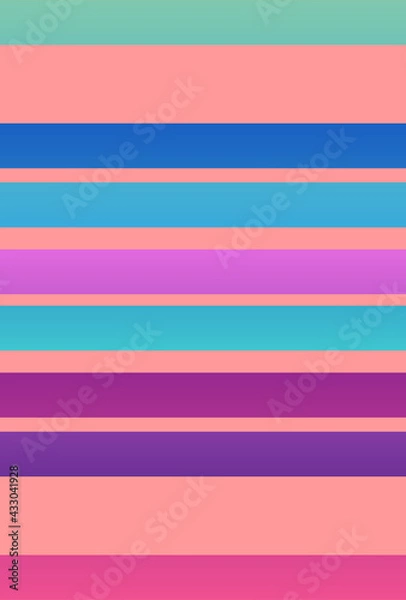 Obraz カラフルボーダーデザイン