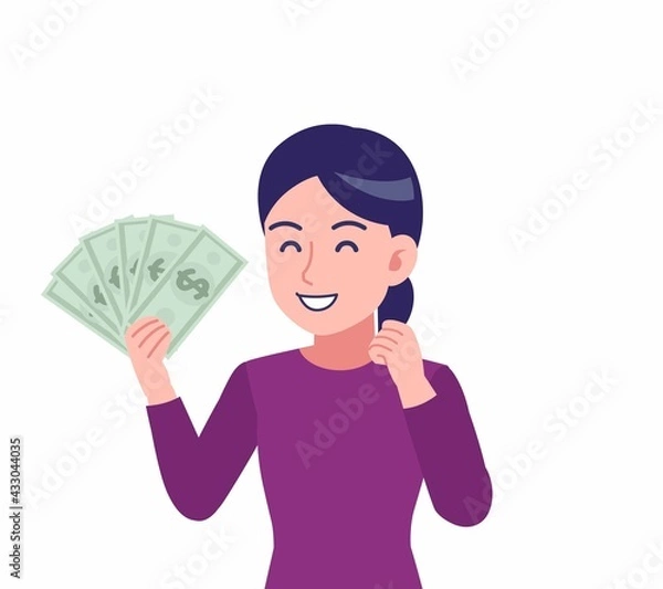 Fototapeta 紫のシャツを着た女性