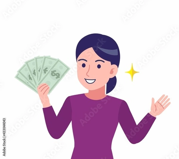 Fototapeta 紫のシャツを着た女性