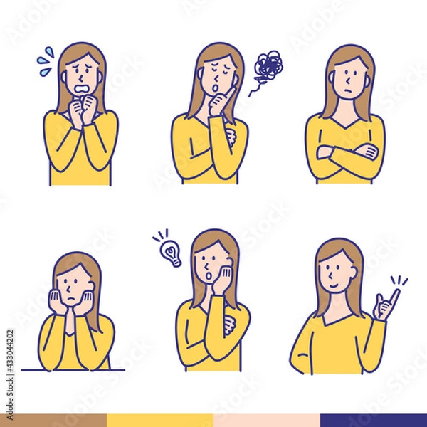 Obraz 女性 喜怒哀楽 ポージングセット01
Female emotions posing set