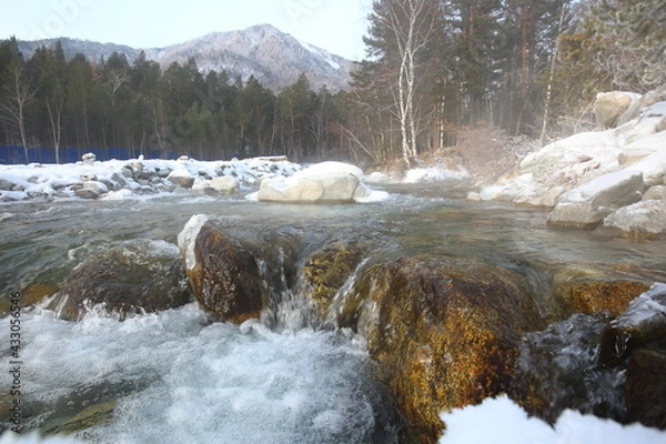 Obraz river in winter