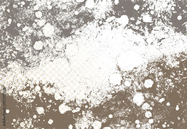 Fototapeta Mold, mildew, decay, stains, splashes, explosion. On an isolated background. Trail of grunge blots and splashes. Vector pattern of natural origin.